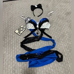 Alice in the wonderland custom bra costume with head band